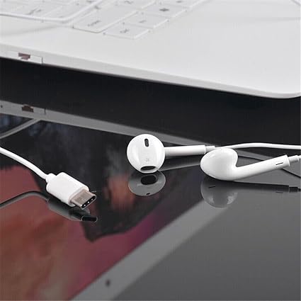 iPhone 16 Pro Max Headphones USB C Headphones For iPhone 16 16 Pro 15 Pro Max Type C Earphones In-Ear Wired Headphones with Mic and Volume Control HiFi Stereo Earbuds For iPhone 15 Pro Max