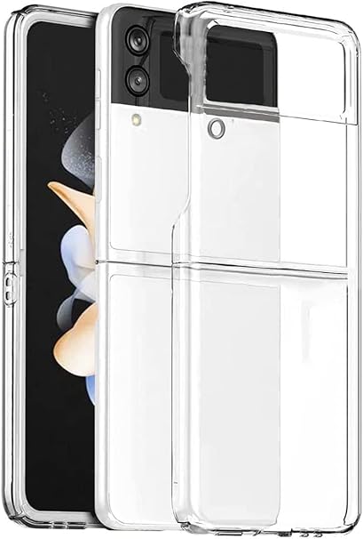 Samsung Z Flip 4 Case, Clear Hard Back Transparent Shockproof for Galaxy Z Flip 4 Case Cover Drop Protection, Lightweight