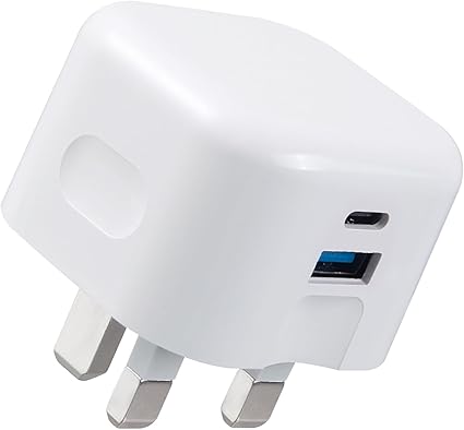 USB C Plug 20W, Apple iPhone Fast Charger Plug UK for iPhone 15/15 Pro/15 Pro Max/14/14 Pro/13/13 Pro/12/12 Pro/11,Type C and USB A Plug Fast Charging for Apple Watch USBC Wall Plug Dual Port