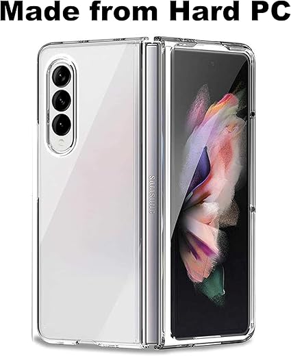 Samsung Z Fold 6 Case, Clear Hard Back Transparent Shockproof for Galaxy Z Fold 6 Case Cover Drop Protection, Lightweight