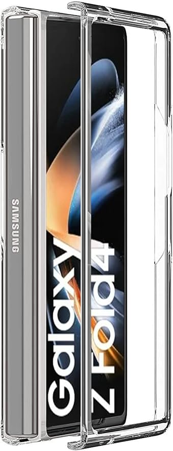Samsung Z Fold 4 Case, Clear Hard Back Transparent Shockproof for Galaxy Z Fold 4 Case Cover Drop Protection, Lightweight