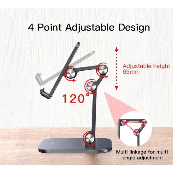 C104 Desktop Angle Adjustable Mobile Phone Stand Aluminum Alloy Tablet Cell Phone Holder