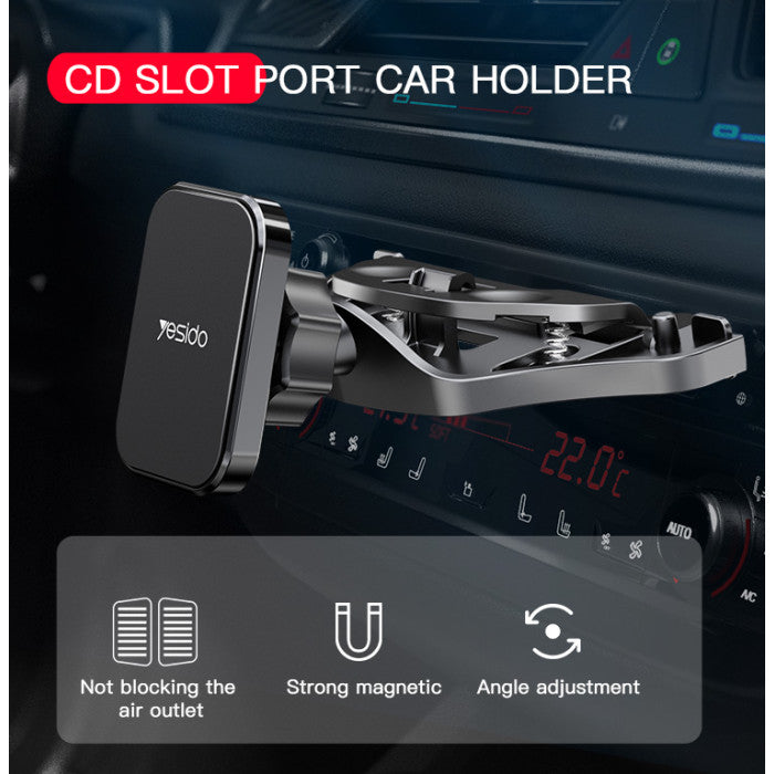 C92 Magnets Square Pad Smartphone Mount Cell Phone Universal Magnetic Cd Slot Car Phone Holder