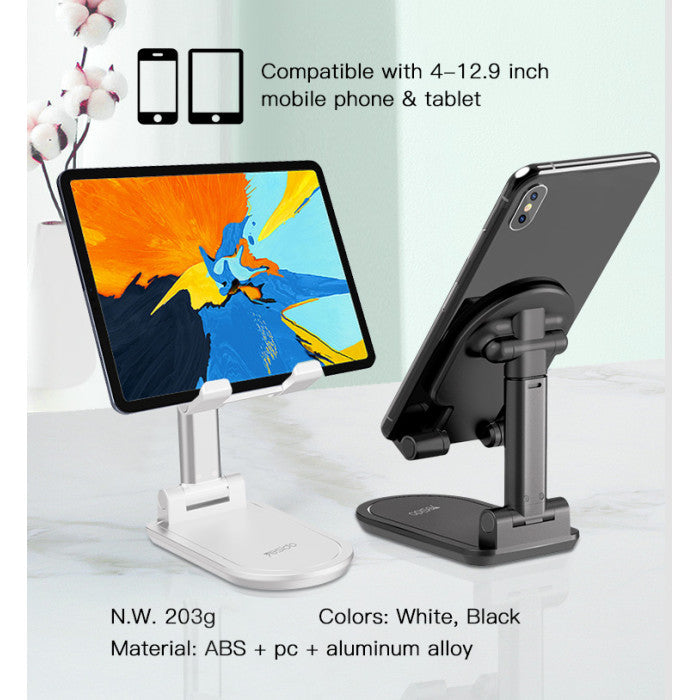 C85 Portable Desktop Telescopic Folding Phone Holder Adjustable Aluminium Alloy Tablet Stand