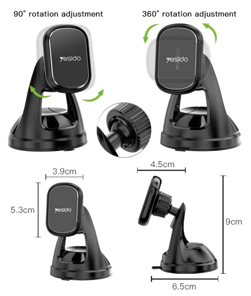 C72 Universal 4Pcs Magnets Mobile Phone Holder Mount Magnetic Cell Phone Holder For Car
