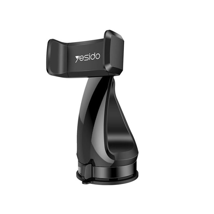 C1 Universal Spring Clip 360 Angle Rotation Mobile Phone Car Holder Suction Cup Car Phone Holder BLACK