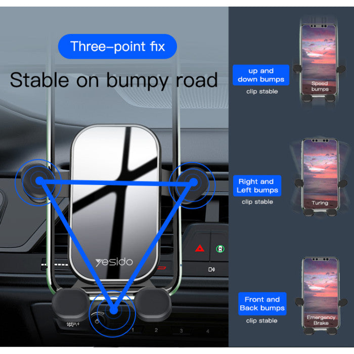 C100 Universal Angle Adjustable Support Gravity Mobile Phone Car Air Vent Phone Holder