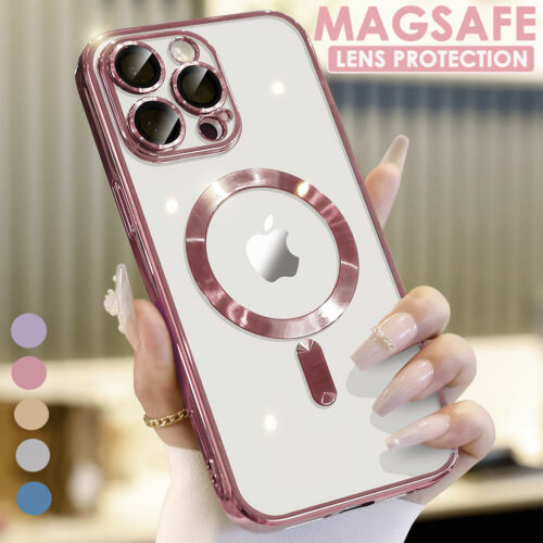 Electroplated MagSafe Compatible Shockproof Slim Cover For iPhone 15 Pro