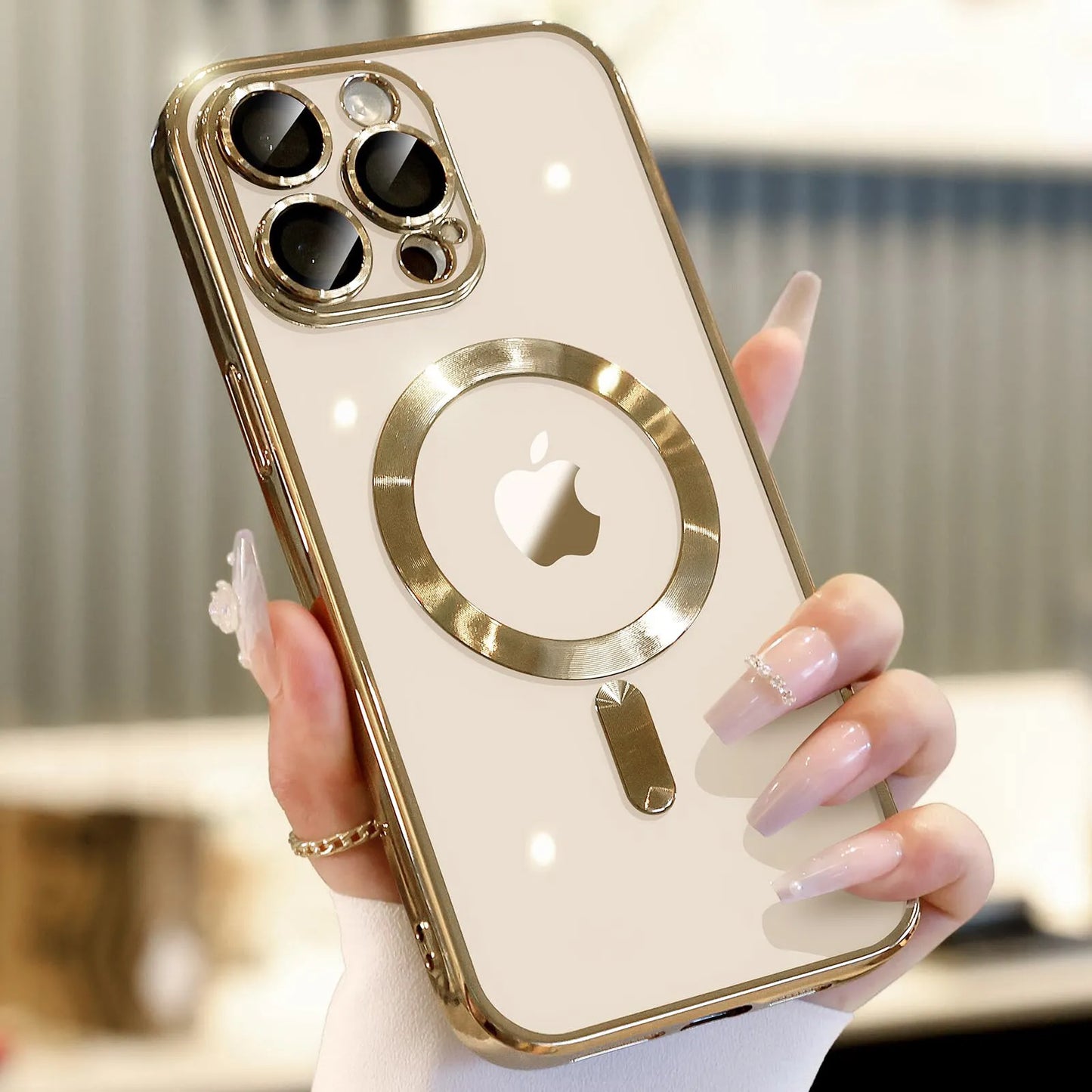Electroplated MagSafe Compatible Shockproof Slim Cover For iPhone 15 Pro