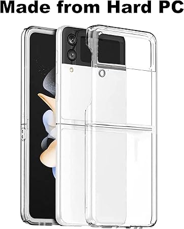 Samsung Z Flip 4 Case, Clear Hard Back Transparent Shockproof for Galaxy Z Flip 4 Case Cover Drop Protection, Lightweight