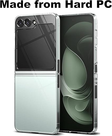 Samsung Z Flip 6 Case, Clear Hard Back Transparent Shockproof for Galaxy Z Flip 6 Case Cover Drop Protection, Lightweight