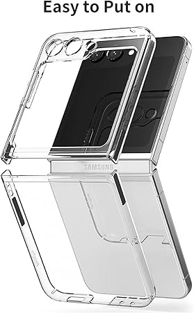 Samsung Z Flip 6 Case, Clear Hard Back Transparent Shockproof for Galaxy Z Flip 6 Case Cover Drop Protection, Lightweight